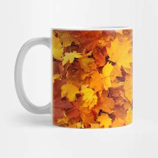 Yellow maple leaves in autumn / fall pattern Mug